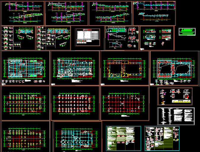 大庆钢结构报告厅图纸